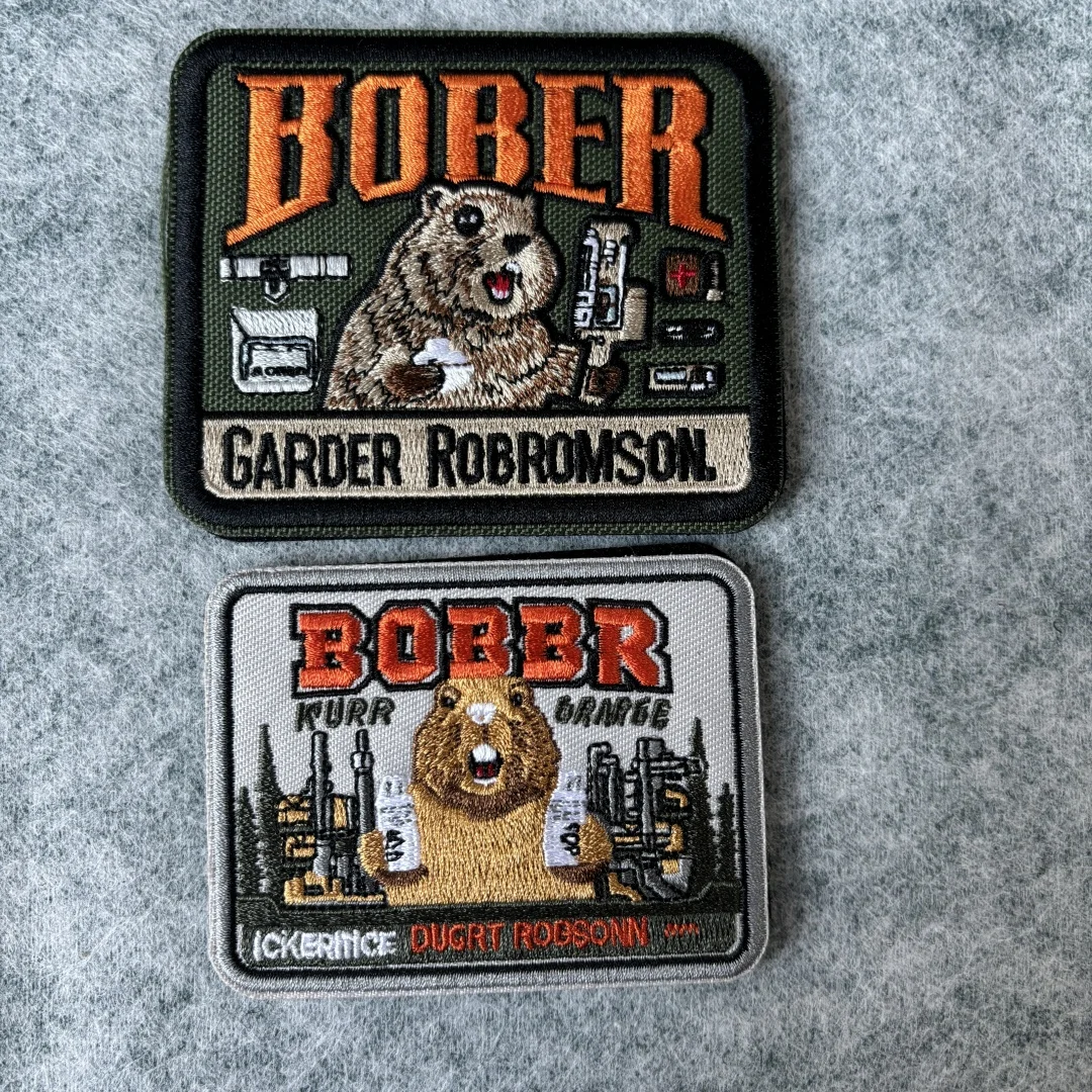 Parche táctico de castor, parches bordados de castores bonitos y divertidos para mochila, brazalete con gancho y bucle, insignia de moral militar, pegatinas para sombrero - imagen 3