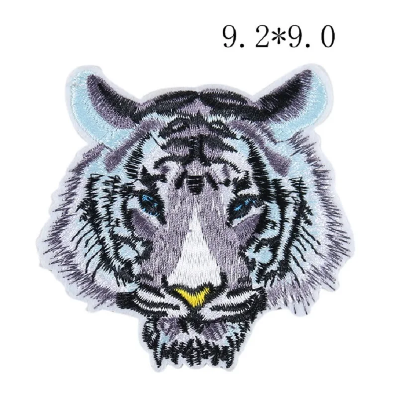 Brazalete de tigre personalizado, brazos de tigre bordados en 3D, tela de oso Lobo, parche personalizado, ropa de lazo de gancho punk - imagen 5