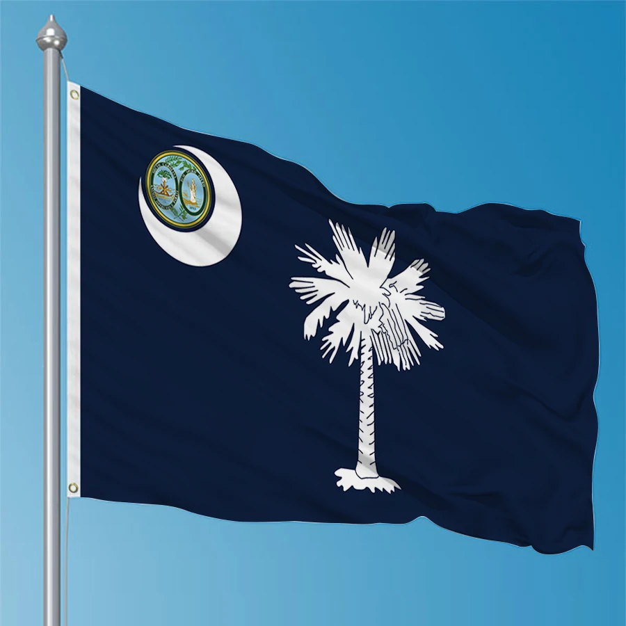 Tapiz de cartel decorativo impreso de poliéster con bandera de Carolina del Sur de 60x90cm 90x150cm - imagen 5