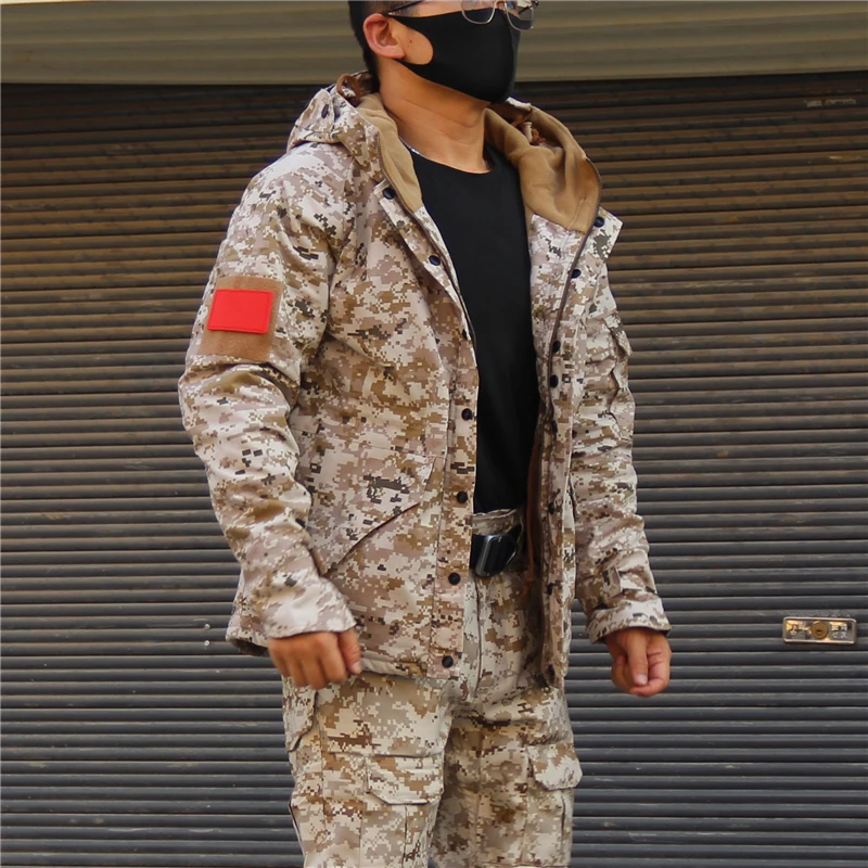 Chaqueta de camuflaje táctica G8 para exteriores, chaqueta cálida de invierno para hombres y mujeres, a prueba de viento, de algodón, para senderismo - imagen 4