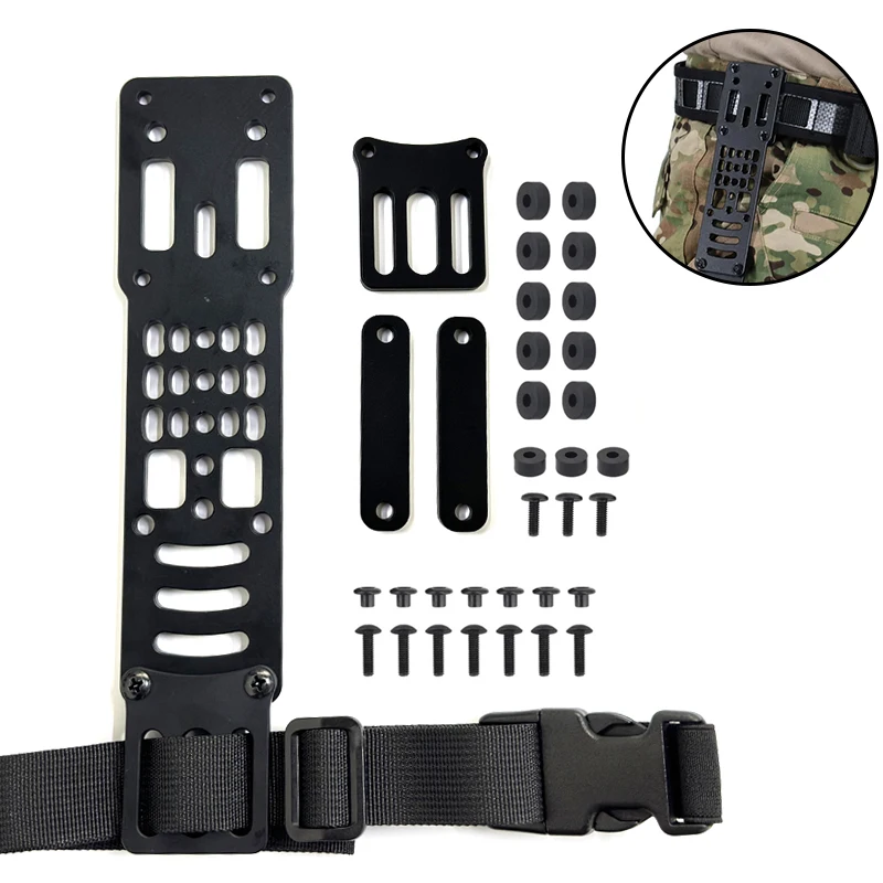 Plataforma de transporte de pierna caída, adaptador de funda de pistola táctica ajustable Modular de Metal, Compatible con accesorios adaptadores QLS Airsoft - imagen 2
