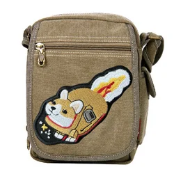 Parche velcro bordado cohete Corgi uniforme táctico