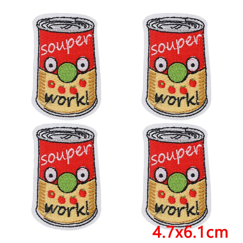 Parche termoadhesivo bordado frases de comida divertidas para ropa - imagen 5