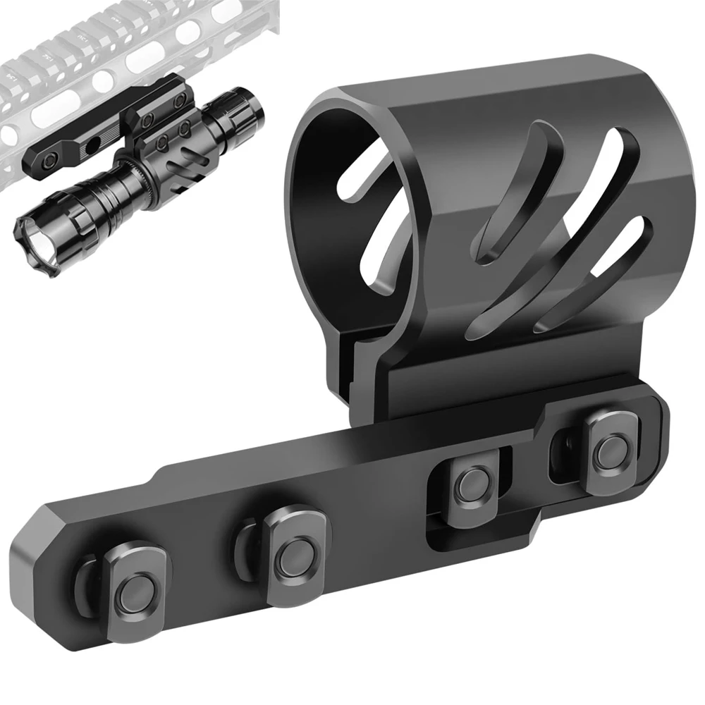 Soporte de anillo para linterna Offset para sistema de riel de bloqueo M, soporte de linterna, soporte de Clip para riel Picatinny, accesorio para pistola de caza