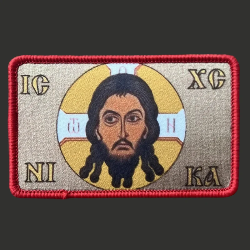 Parche táctico de Jesucristo, insignia con estampado de moral militar, gancho y bucle, mochila, ropa, accesorios decorativos, pegatina, brazalete - imagen 2