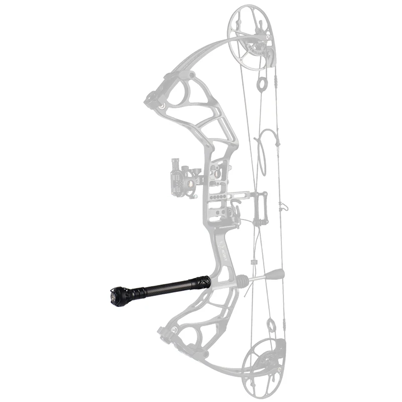 Barra de equilibrio estabilizadora de tiro con arco, amortiguador de carbono 3K para tiro con arco compuesto, ACC, 6 ", 8", 10 ", 12", 24 ", 1 unidad - imagen 5