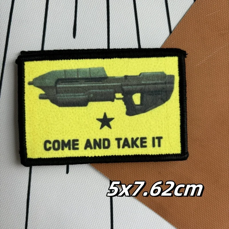 Parche táctico impreso de Halo Come And Take It moral, pegatinas de mochila del ejército con gancho y bucle, estilo militar - imagen 4