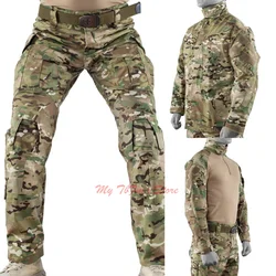 Uniforme táctico G3 chaqueta y pantalones camuflaje traje de rana manga larga