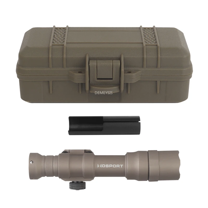 Linterna de caza al aire libre 800 lúmenes táctica CS Scout luz Rifle tiro linterna LED Airsoft pistola caja protectora de luz