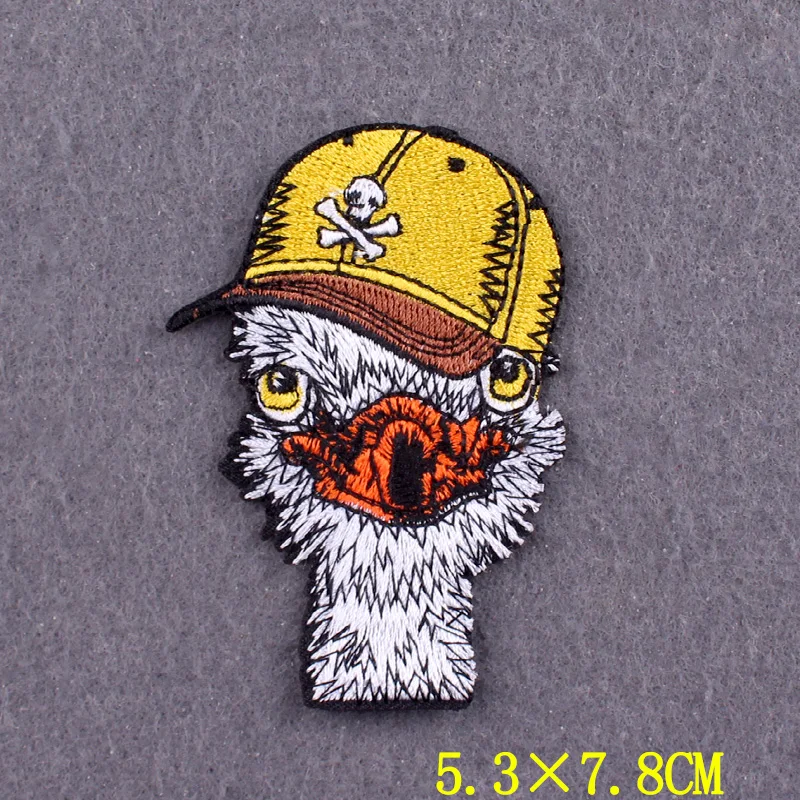 5 unids/lote parche bordado parches de animales Punk en ropa DIY ropa Hippie rayas Possum parches para planchar para ropa pegatina - imagen 2