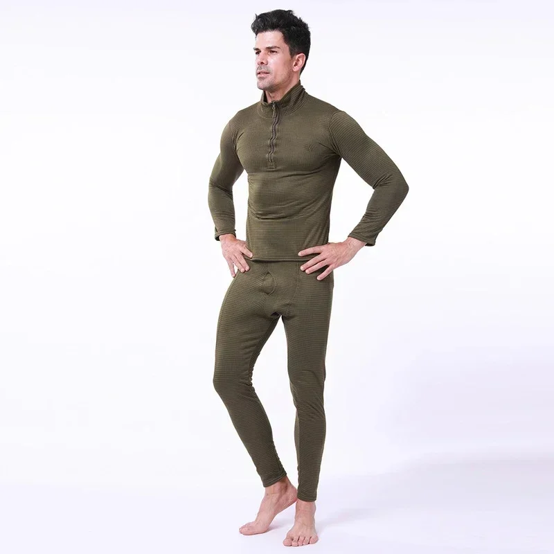 Ropa interior térmica táctica ajustada sin costuras para hombre, ropa deportiva con función transpirable para entrenamiento y ciclismo, Calzoncillos largos térmicos para invierno - imagen 5