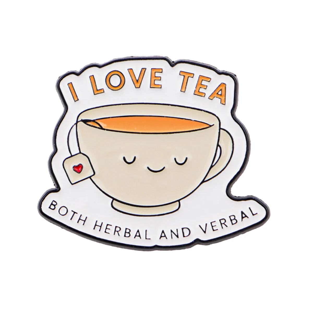 Pin esmaltado taza de té con frase divertida – Broche para solapa - imagen 3