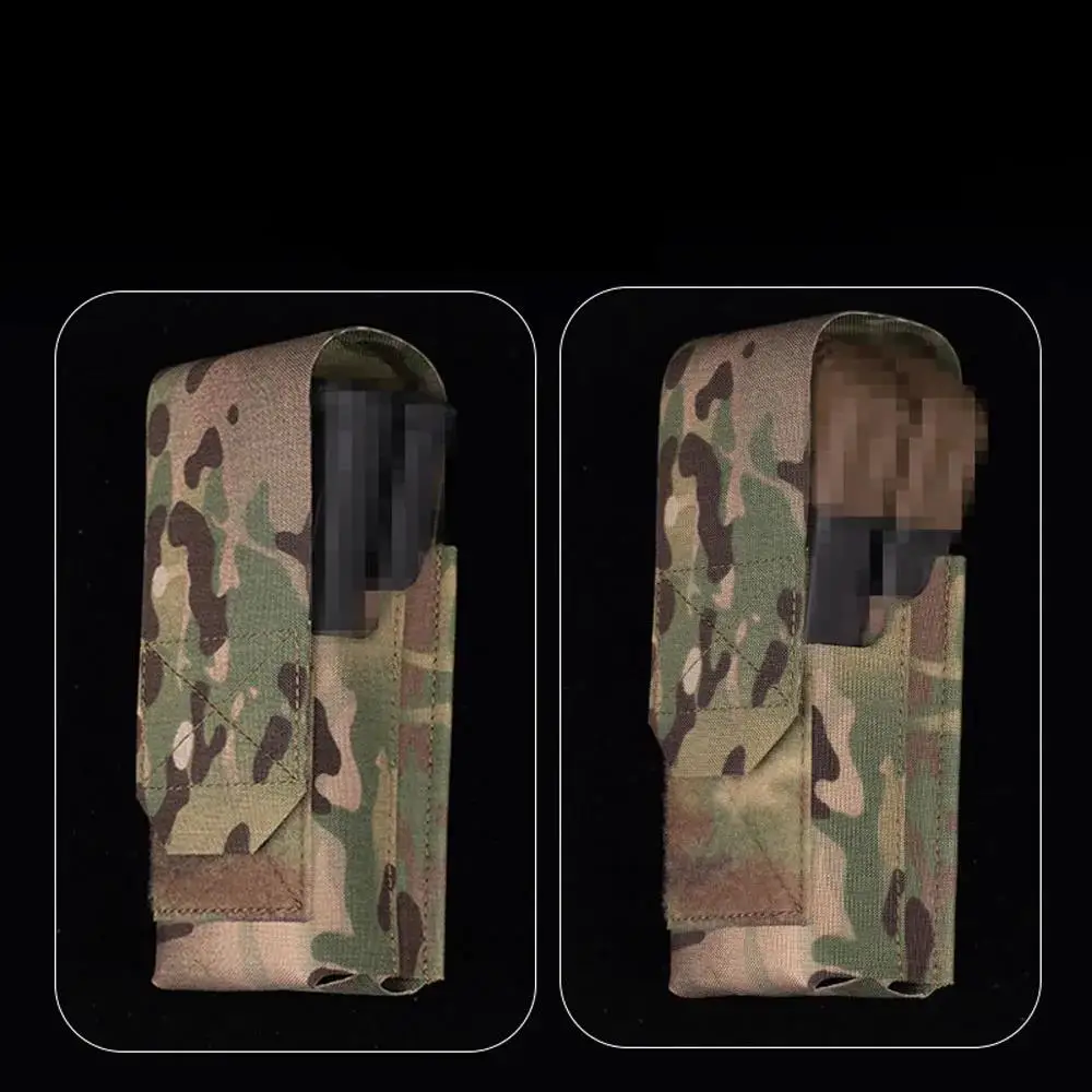 Bolsa con tapa doble 5,56 Mag, paquete de accesorios, chaleco táctico para exteriores, bolsa de herramientas multifuncional Molle - imagen 3