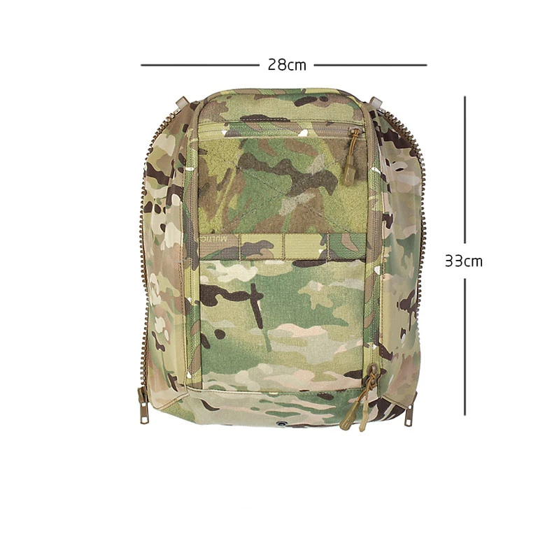 Chaleco táctico con cremallera, bolsa de Panel trasero para exteriores, bolsa de agua multiusos con cremallera para Scarab Lt, nuevo - imagen 2