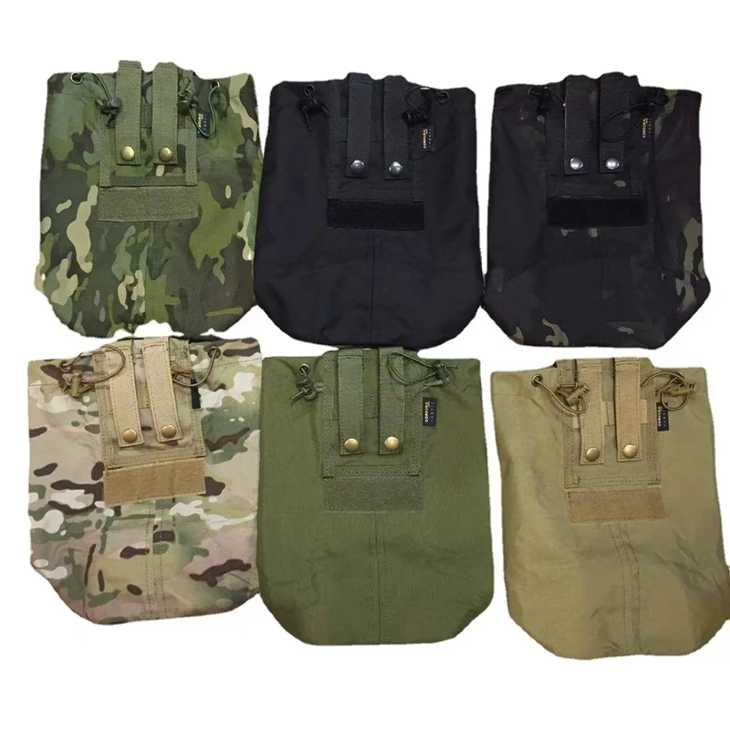 Bolsa de basura de nailon 1000D Molle, bolsa militar con cordón, plegable, para recuperación de munición, Airsoft, para caza - imagen 4