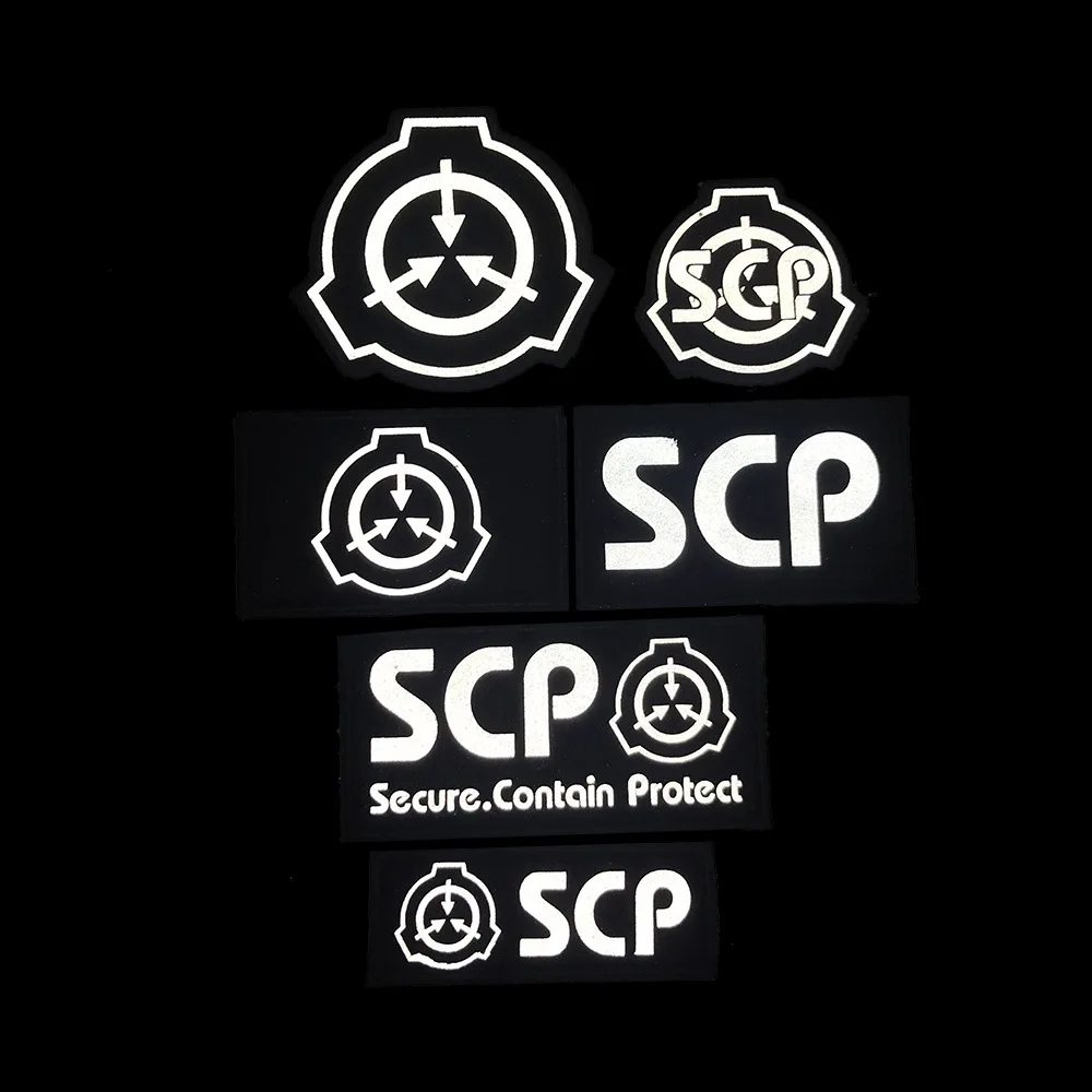 Parche mágico reflectante de zorro de nueve colas, logotipo de base SCP, insignia de mochila táctica militar, parches de logotipo SCP bordados, brazalete - imagen 5