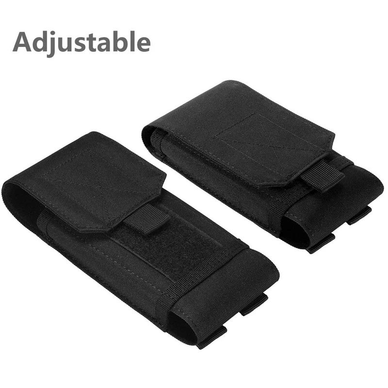 Funda táctica Molle para teléfono, funda con cinturón de bucle resistente para soporte de teléfono móvil de 5 pulgadas y 6 pulgadas, mochila, chaleco, bolsa de accesorios - imagen 4