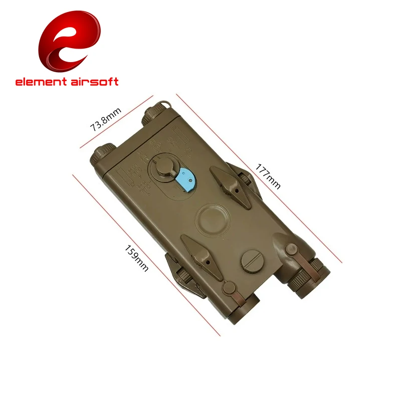 Equipo táctico de decoración de caja de batería con función láser roja PEQ-2, riel de 20MM - imagen 5