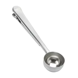 Herramienta para acampar al aire libre, accesorios para cucharas, cuchara de café de acero inoxidable con Clip, cuchara de café, Clip multiusos