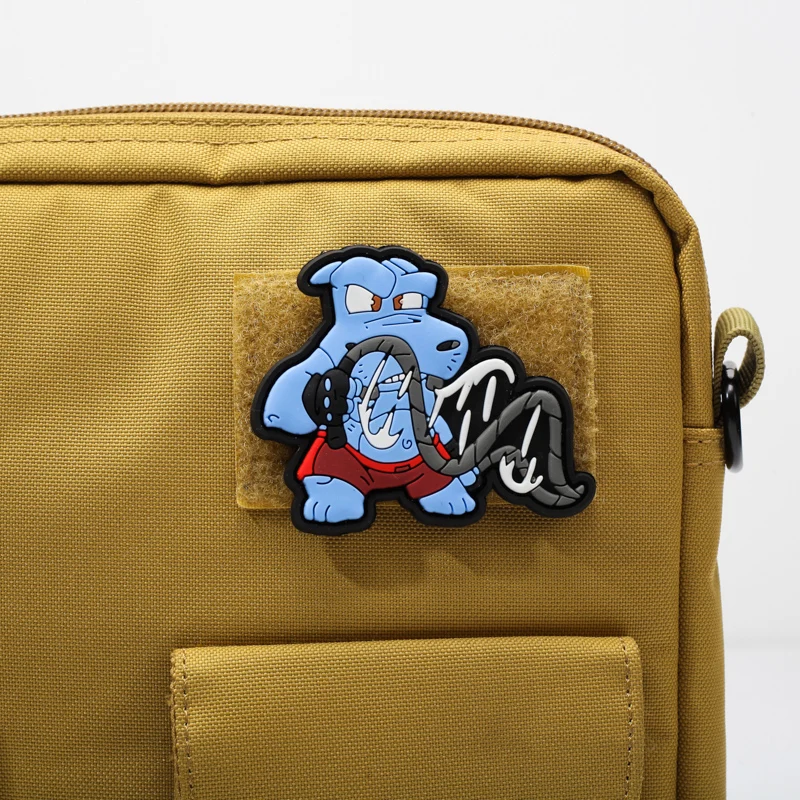 Parche táctico Hippo Squad de PVC, insignias de moral de la serie Hippo para Fitness en pegatina para mochila, brazalete militar, parches de gancho para ropa - imagen 5