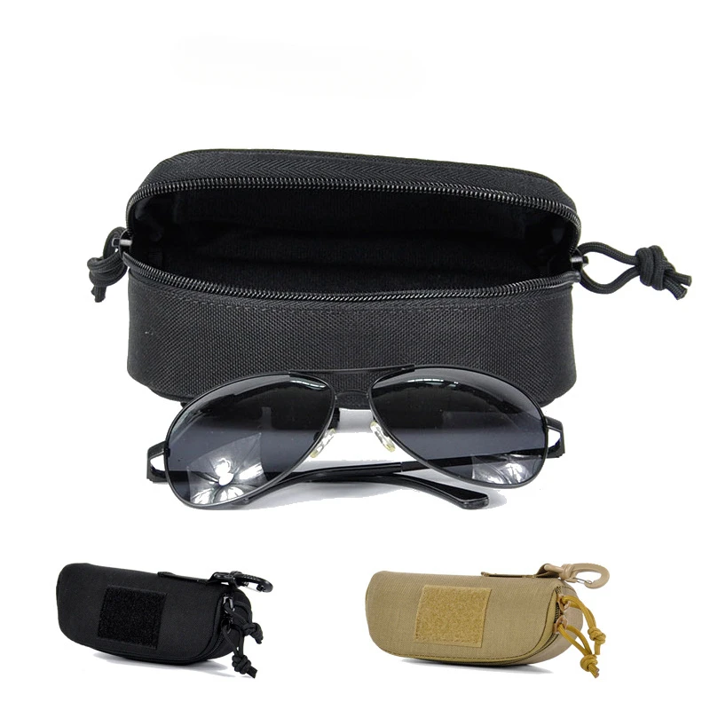 Outdoor Sport Glasses Pouch Sunglasses EDC Goggles Storage Box Molle Hunting Accessories Organizer Eyeglasses Case Bag - imagen 3