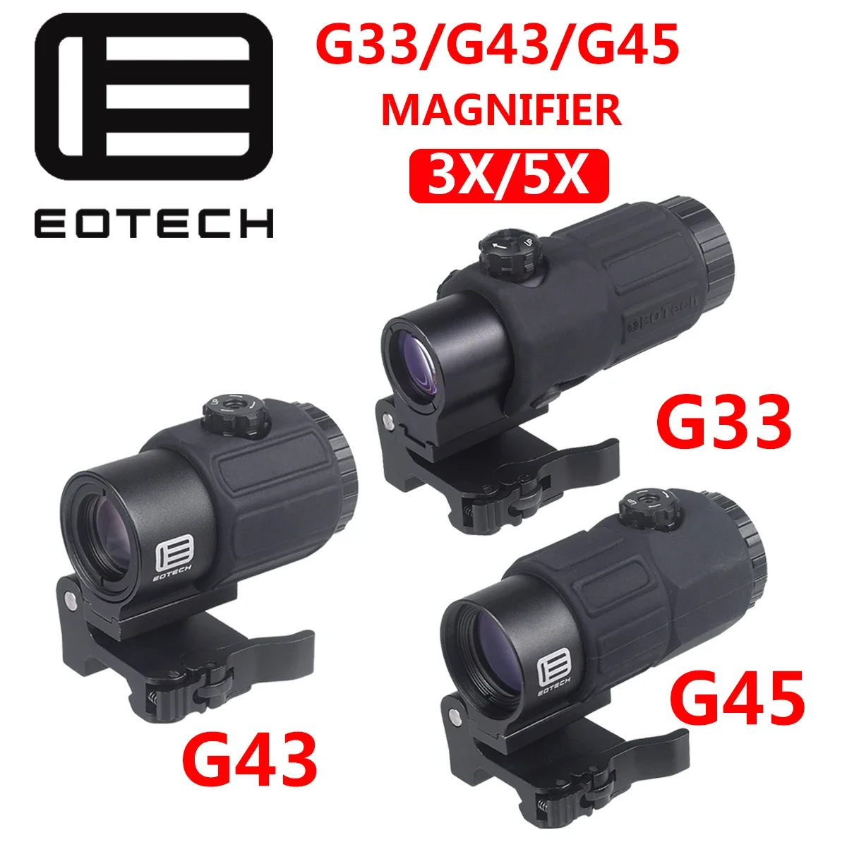 EOTECH 558 colimador holográfico Red Dot Sight G43/G33 3X G45 5X lupa UNIDAD FTC 2,26 soportes elevadores ópticos de riel de 20mm - imagen 2