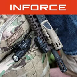 INFORCE táctica APL/WML luz LED blanca reconocimiento caza al aire libre linterna de nailon estroboscópica constante ajuste riel Picatinny de 20MM