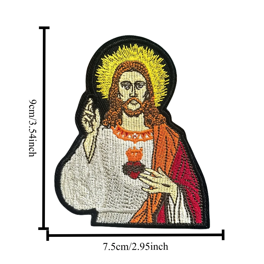 Parche moral bordado Jesús táctico velcro para mochila uniforme - imagen 2