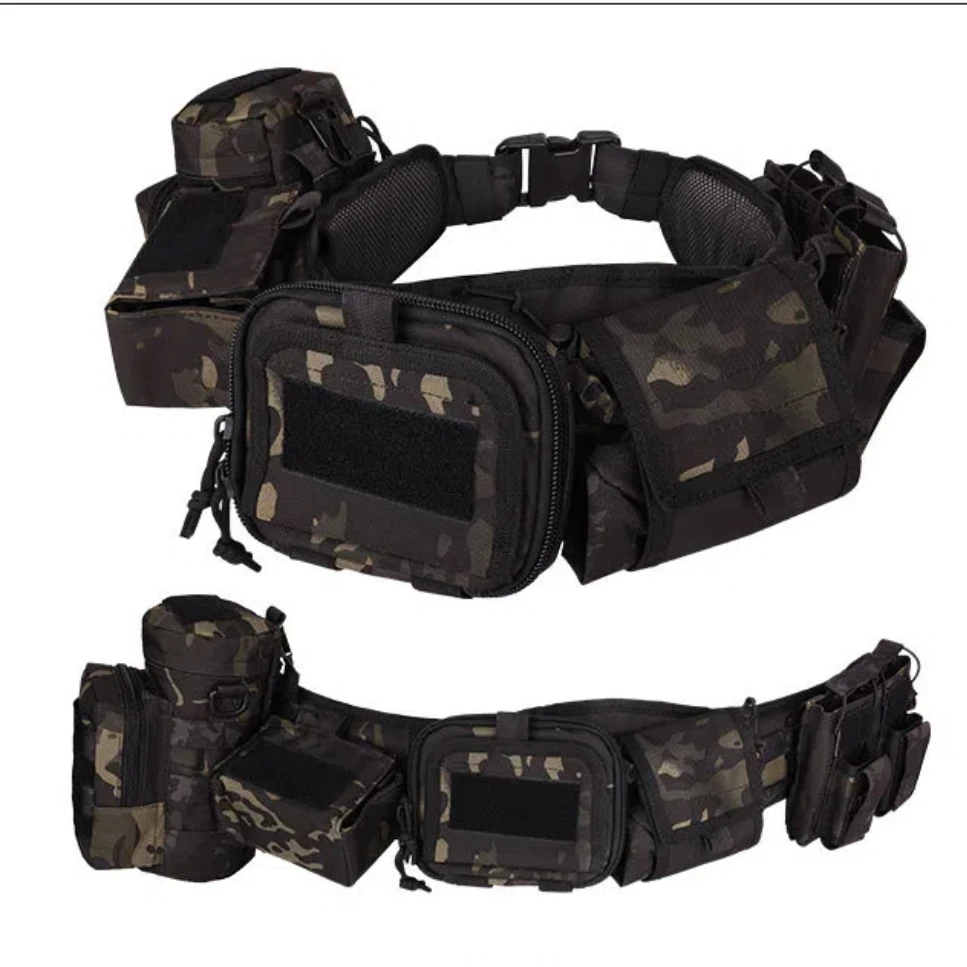 Camuflaje al aire libre multifuncional de cinco piezas táctico cintura envoltura combinación cinturón accesorios bolsa riñonera bolsa para ropa de sol - imagen 5
