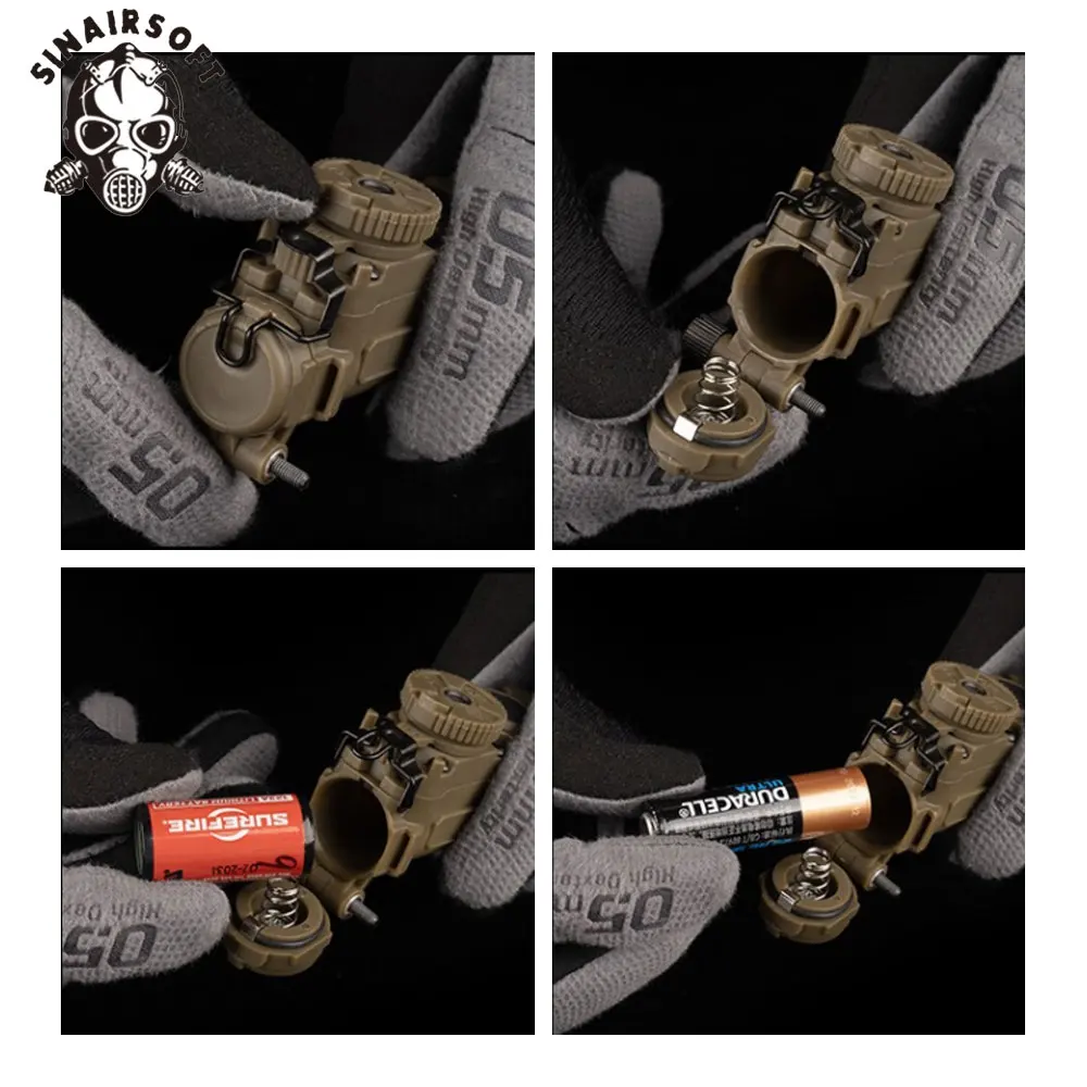 Lámpara para casco multiusos Sidewinder, compatible con casco rápido, linterna táctica con riel de arco y luz IFF con cabeza roja/verde/azul/blanca/IR - imagen 5