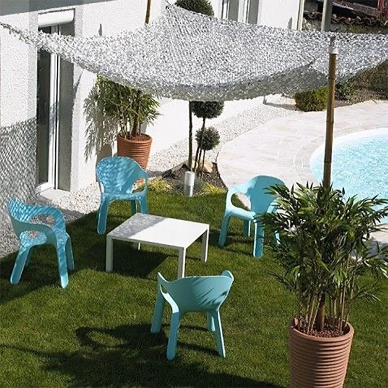 Red de Camuflaje para caza, Red de Camuflaje para jardín, color blanco, 2x2, 3, 4, 5, 6, 7, 8, 10, 12M - imagen 2