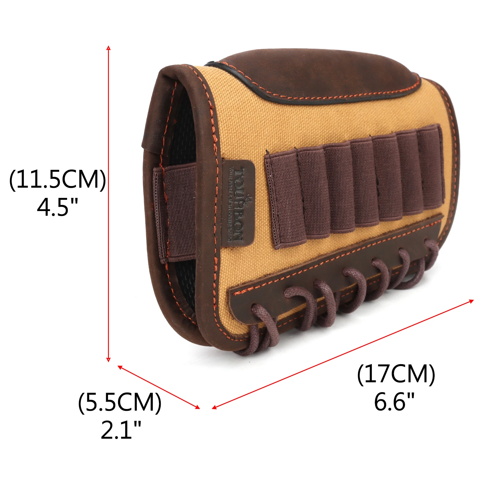 Tourbon funda de rifle lona y cuero apoyo mejilla con lazos munición - imagen 5