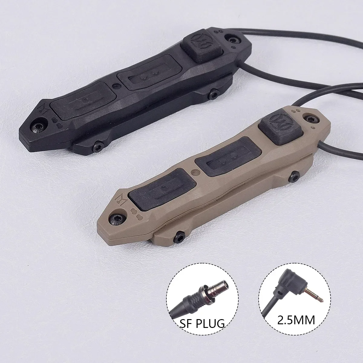 Botón de presión del interruptor de cola de función Dual remoto aumentado de actualización táctica para linterna DBAL-A2 PEQ-15 PEQ16 M300 M600 - imagen 4