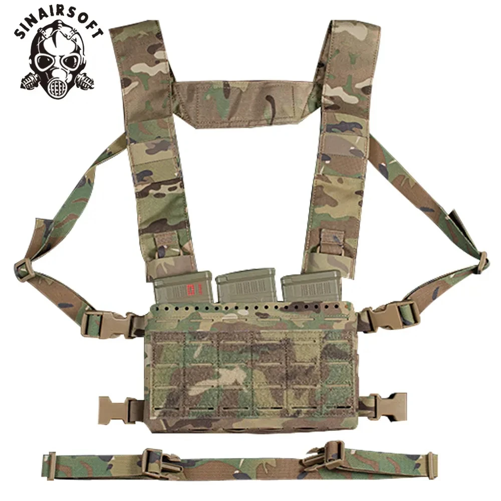 Chaleco táctico MK5, aparejo de pecho MOLLE, chasis de Micro lucha con bolsa de revistas 5,56, equipo de chaleco de caza militar para portador de placa - imagen 2