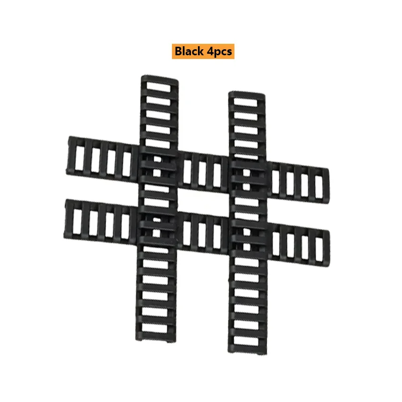 4 Uds. Cubiertas de barandilla de goma duraderas para rieles tácticos, agarre y protección mejorados para accesorios de Rifles de caza deportivos al aire libre - imagen 2