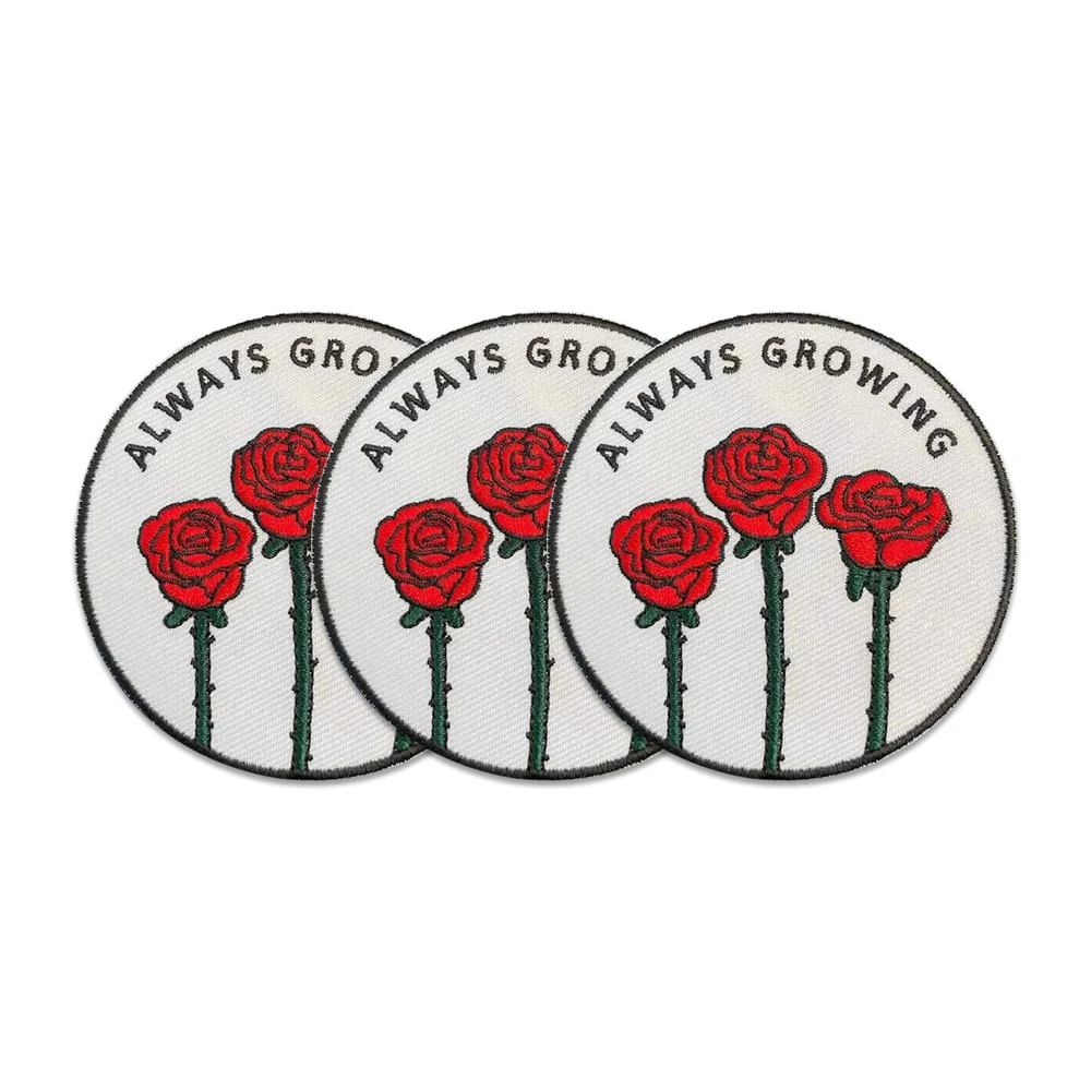 Hermosos parches bordados de rosas rojas, parches de insignia bordados para planchar para ropa, mochila, sudaderas, chaquetas, Día de San Valentín - imagen 3