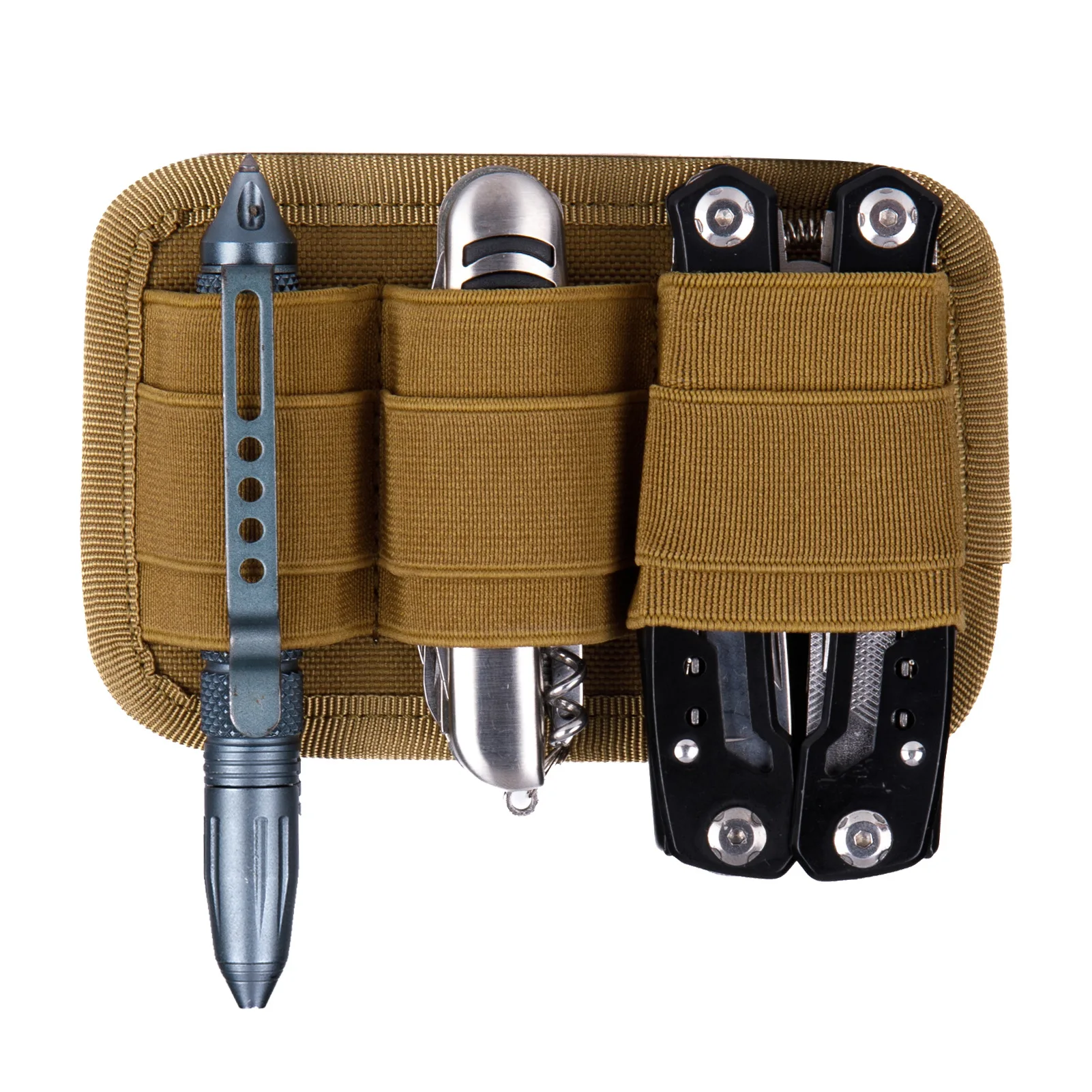 3pcs/set Tactical Outdoor Knife Hanging Pouch Hook&Loop Tool Storage Bag Fashlight Pouch for Tactical Vest Backpack Expand Pouch
