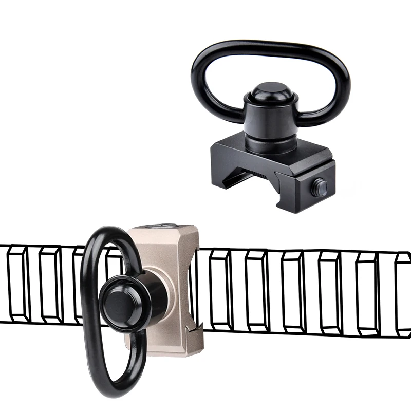 Hebilla de eslinga táctica Airsoft QD, Base de montaje de cuerda para pistola de caza, compatible con KEYMOD M-LOK, 20mm, rotación de 360 grados - imagen 5