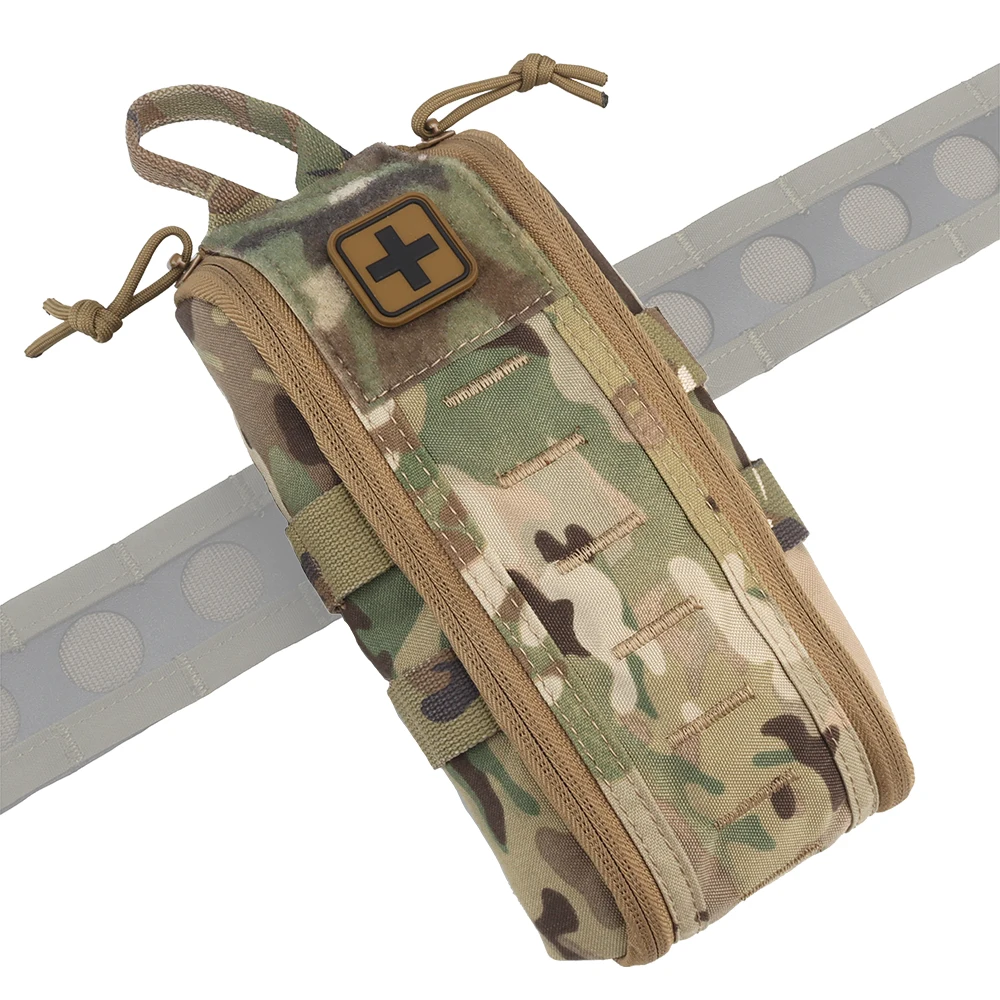 Kit de primeros auxilios táctico, bolsa médica vacía, paquete IFAK, liberación rápida, lengüeta de tracción, Clip MOLLE, cremallera YKK, Camping, senderismo, bolsa de emergencia - imagen 4