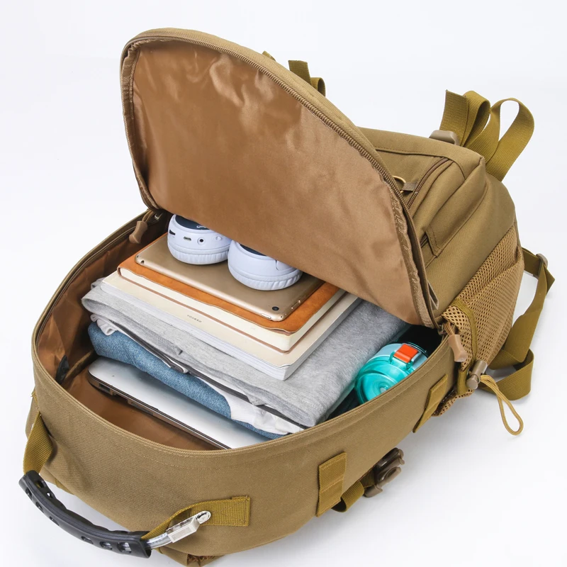 Mochila táctica de gran capacidad 1000D impermeable camuflaje al aire libre senderismo Camping escalada bolsa de viaje con carga USB - imagen 5