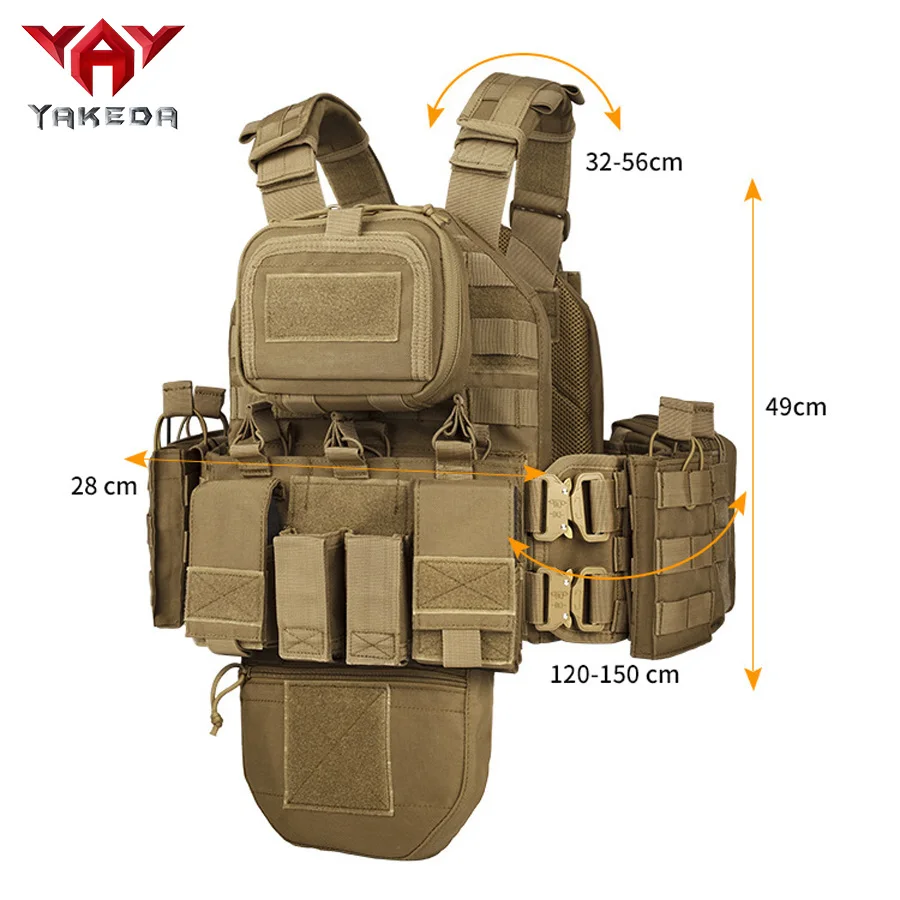 YAKEDA equipo al aire libre entrenamiento hebilla de serpiente pecho colgante banda para el vientre montaje MOLLE láser - imagen 4