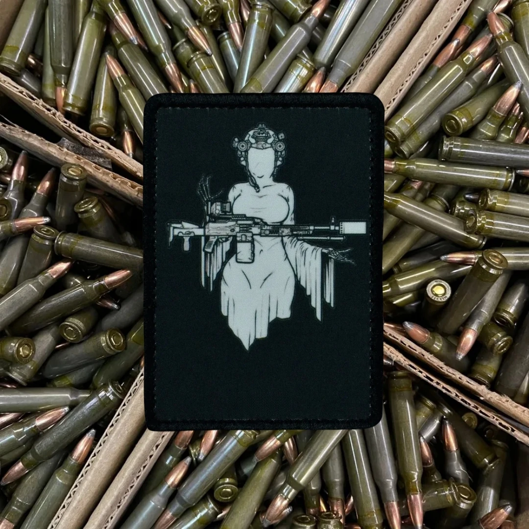 Parche táctico moral "Gun Buster" y hebilla de nailon, parches de gancho y bucle impresos, insignia militar, brazalete del ejército, pegatina para mochila - imagen 2