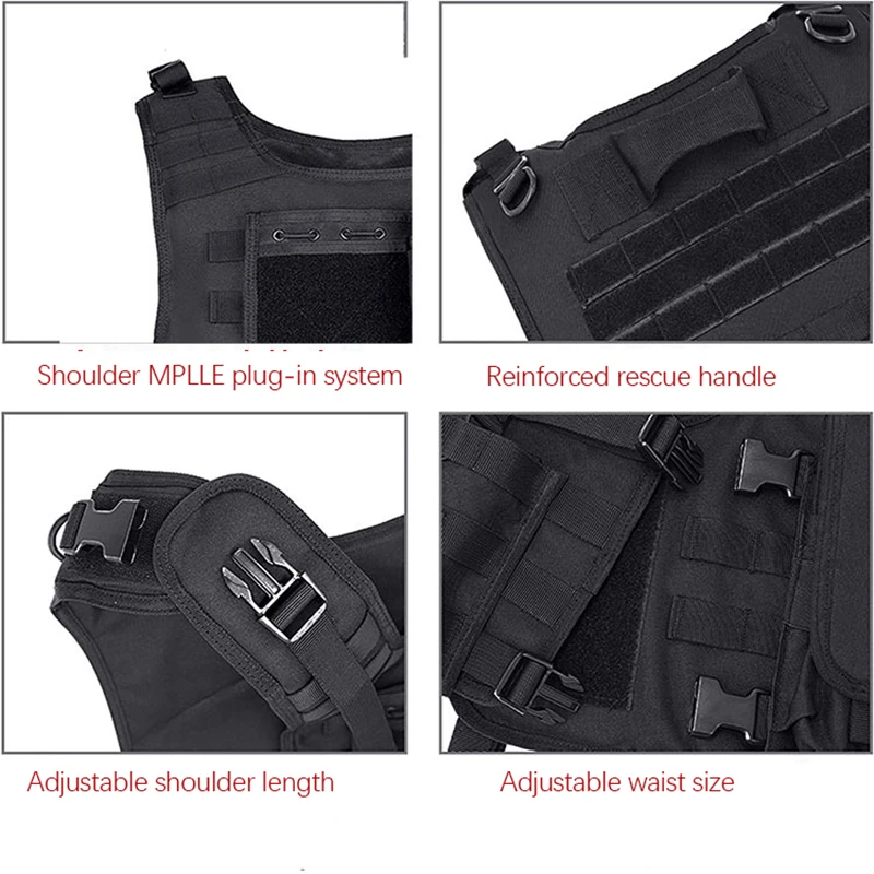 Chaleco táctico con hebilla para exteriores, ropa de protección para entrenamiento de combate, militar, pistola de aire de caza, equipo de juego de combate CS - imagen 4