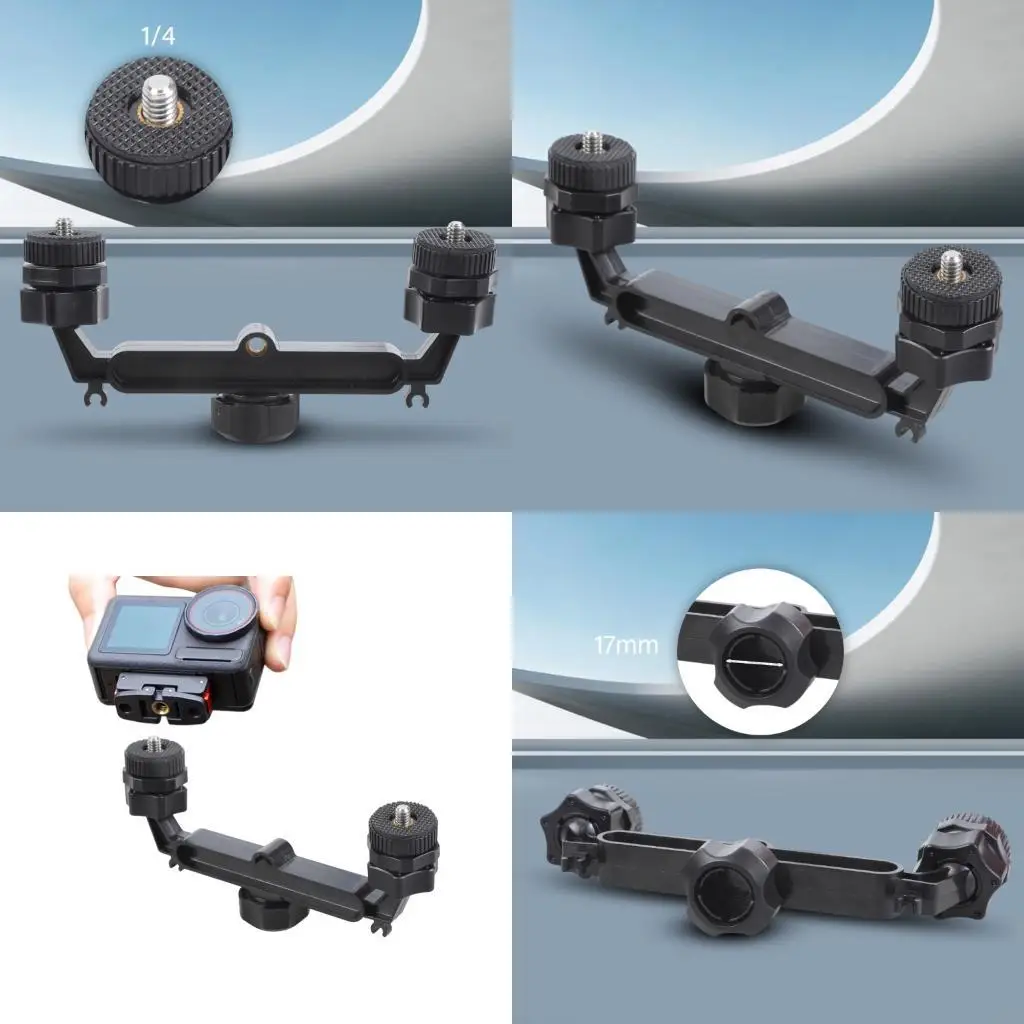 Montaje cabezal bola 17 mm 1/4 Adaptador tornillo Adaptador trípodes para soportes cámara acción K1KF