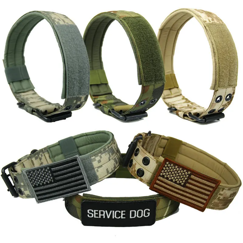 Arneses de Collar táctico para perros, correa elástica de nailon militar, suministros de entrenamiento para perros medianos y grandes, accesorios para mascotas
