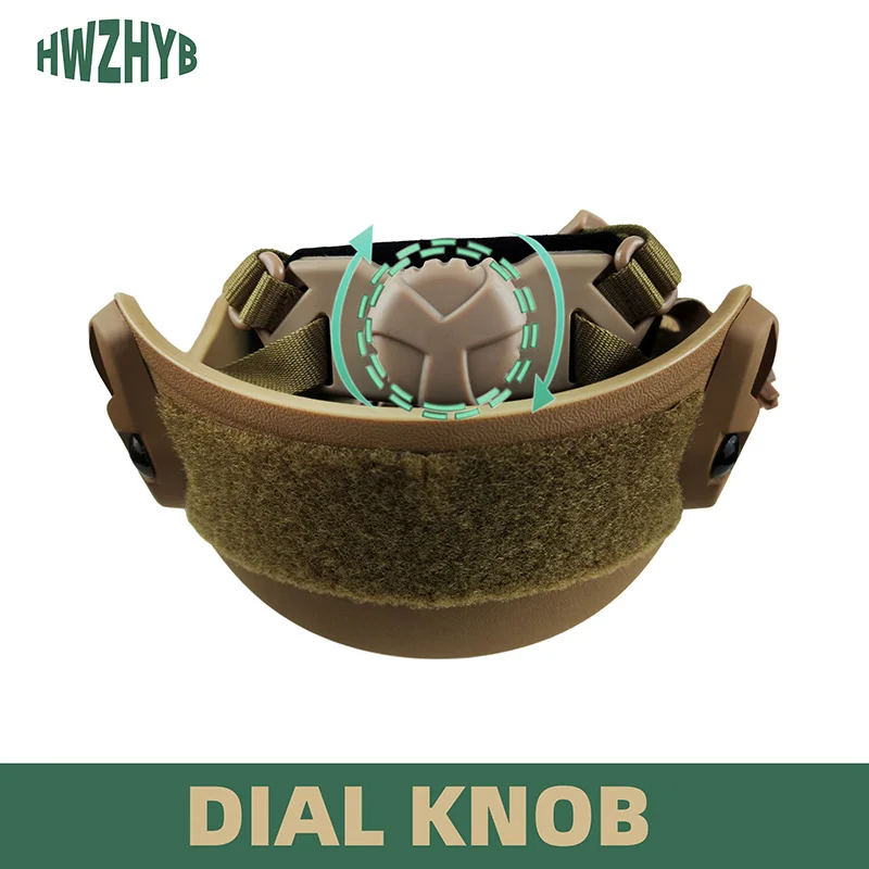 Casco táctico rápido antidisturbios ABS suspensión de 4 puntos circunferencia de cabeza ajustable para protección militar CS Airsoft al aire libre - imagen 5