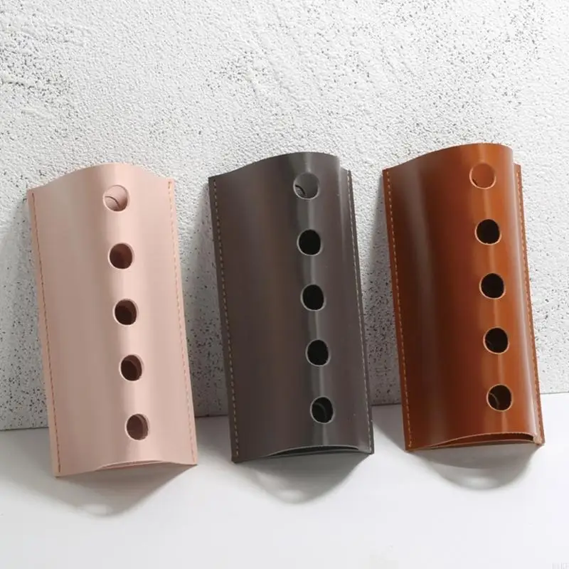 Organizadores pluma escritorio cuero con múltiples espacios para escribir herramientas suministros oficina y K1KF - imagen 4