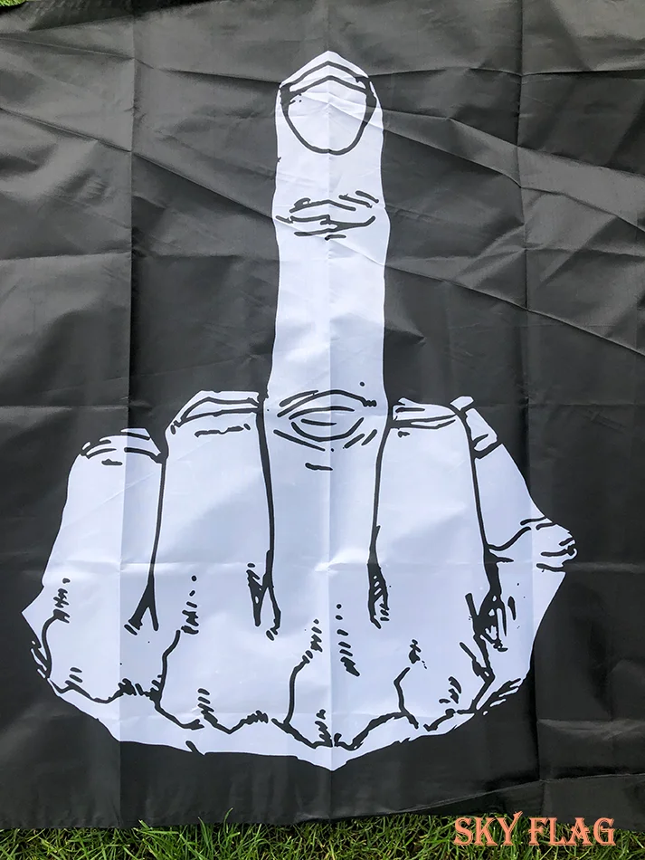 SKY FLAG 90x150 cm BANDERA de dedo medio Bandera colgante de poliéster y bandera casera impresa de doble cara de Bannes - imagen 3