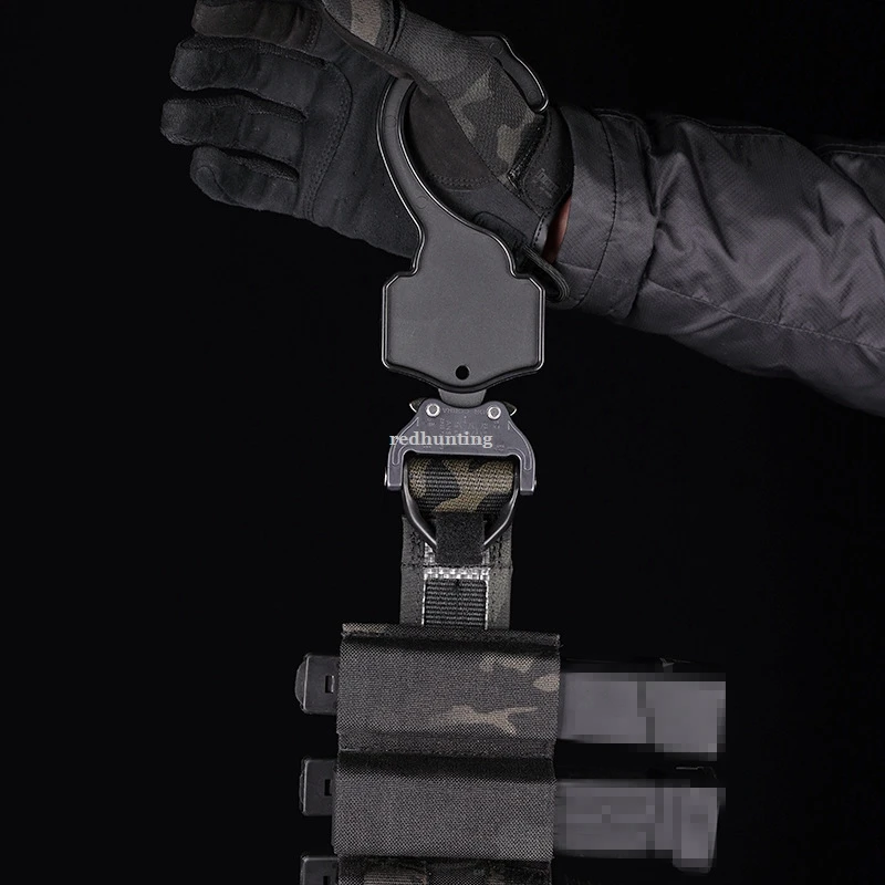 Gancho táctico para cinturón de caza, organizador de exhibición de nailon, hebilla de inserción, asalto, combate, Ronin Bison, cinturón para Airsoft - imagen 3