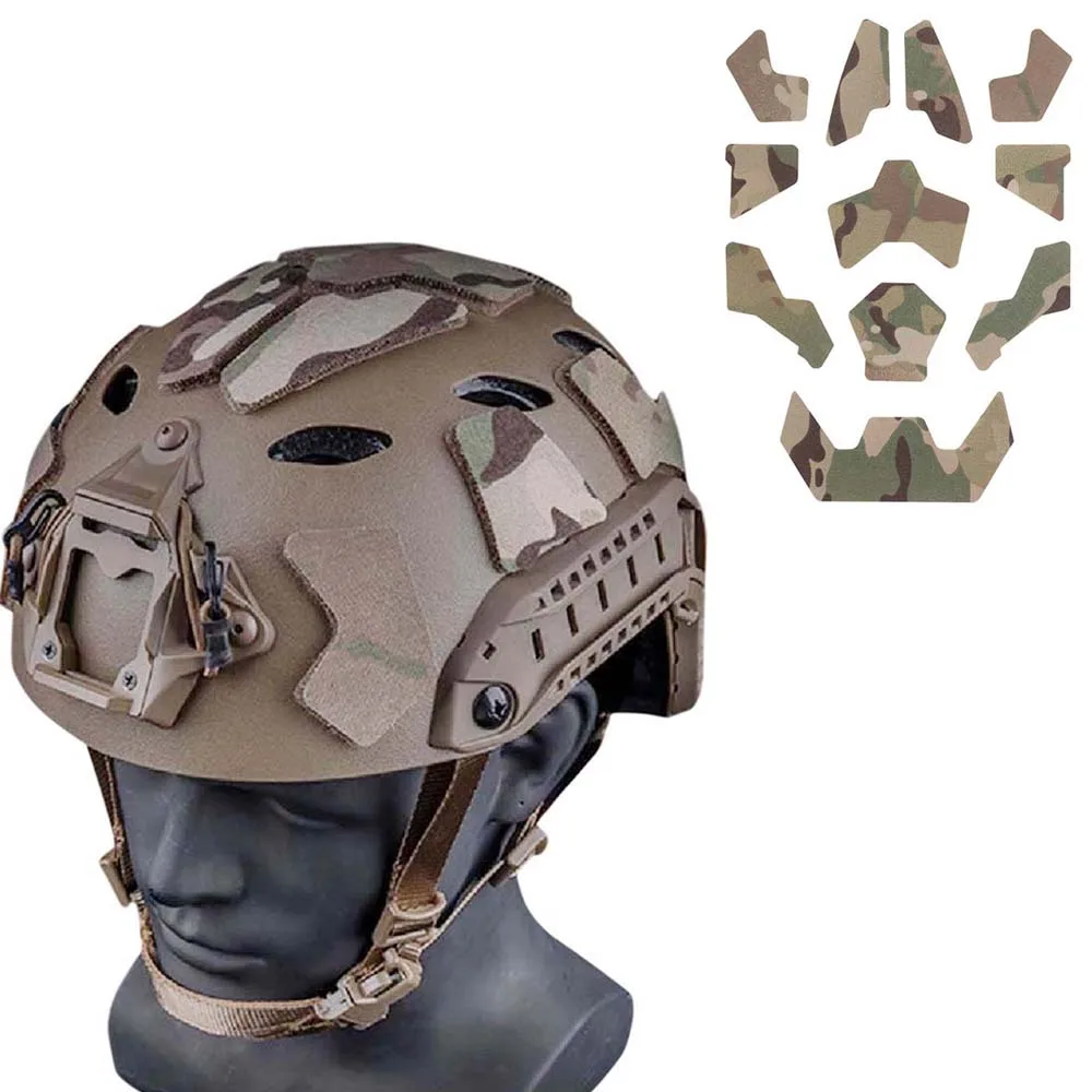 Parches tácticos para casco rápido, accesorios de sujeción con gancho para equipo de cascos tácticos de corte alto FAST SF, 11 Uds.
